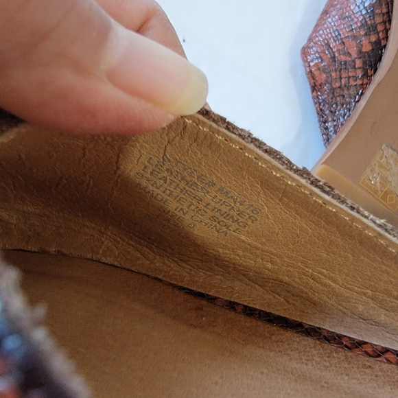 Madewell The Emilia Mule in Snake Embossed Leather Women's Sz 8 Pointy Toed - Picture 10 of 11